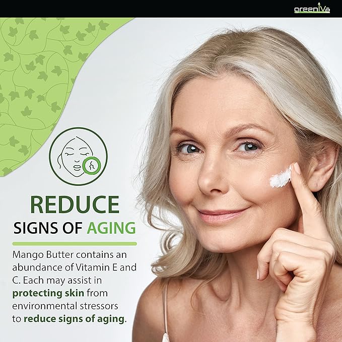 GreenIVe Deodorized Mango Butter Chuncks 100% Pure Raw Unrefined Natural Creamy Skin Hair Moisturizer Hydrating Body Butter Lotion Lip Balm Soap Making DIY Cosmetics Whipped Creams Food Grade 8oz