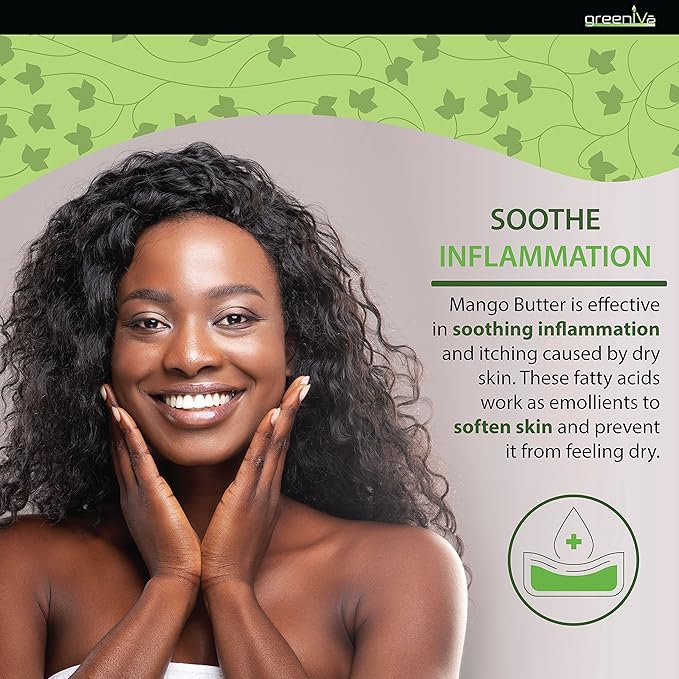 GreenIVe Deodorized Mango Butter Chuncks 100% Pure Raw Unrefined Natural Creamy Skin Hair Moisturizer Hydrating Body Butter Lotion Lip Balm Soap Making DIY Cosmetics Whipped Creams Food Grade 16oz