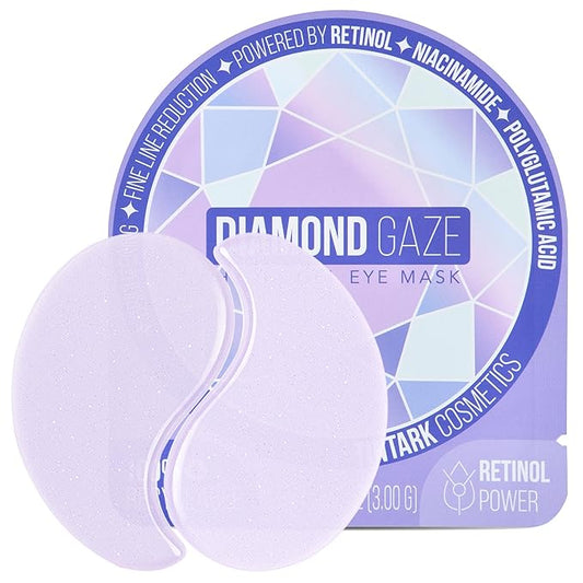 DIAMOND GAZE Firming Hydrogel Eye Patches 28 Pairs, 5-Min Retinol & Niacinamide Eye Masks to Smooth and Brighten, Reduce Fine Lines & Dark Circles, Relaxing Gifts for Her Holiday Set