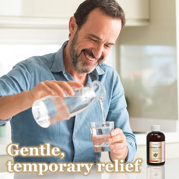 A+Health Castor Oil, Laxative For Constipation, 100% Pure, Cold Pressed, Tasteless, Odorless, Moisturizing and Nourishing for Skin and Hair, Made in USA, 6 fl oz