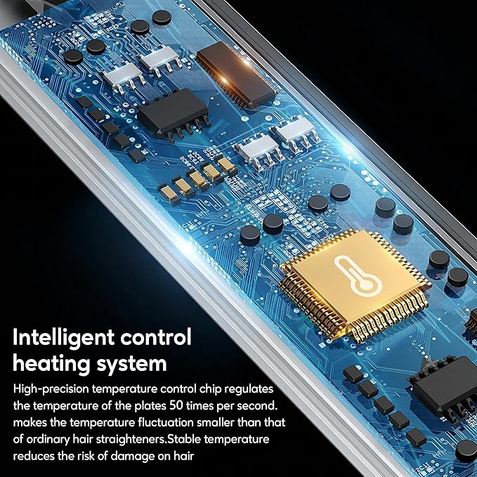 Terviiix Titanium Flat Iron Hair Straightener and Curler 2 in 1, ARC Non-Snagging Straightening Iron for One Swipe, 15s Ultra Fast Heating, 100-240V Dual Voltage, Auto Off, 1 inch Pink