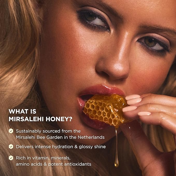 Gisou Honey Infused Hair Oil Mini - Hydrating & Frizz Control Treatment with Mirsalehi Honey, Adds Shine & Heat Protectant for All Hair Types, 0.7 Fl Oz