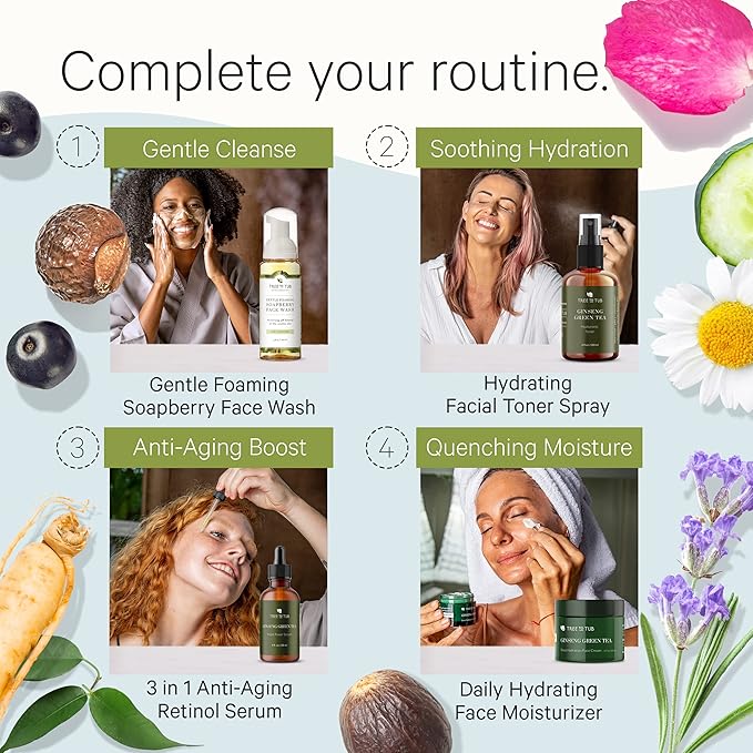 Tree To Tub Hydrating Facial Toner Spray for Dry & Sensitive Skin - Alcohol Free Witch Hazel & Rose Water Face Toner for Women & Men w/Hyaluronic Acid, Vitamin C, Organic Green Tea 2 Pack