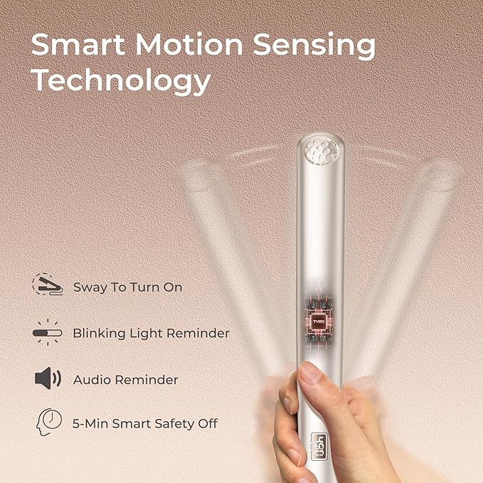 TYMO Flat Iron Hair Straightener - Titanium Hair Straighteners for Women, 1 Inch Professional Travel Flat Iron, Portable Straightener and Curlers with 10s Heat Up, 32 Temp, Dual Voltage & LED Display