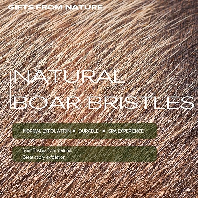 ICANdOIT 2 in 1 Long Handle Bath&Shower Brush,Bath Scrubber,Boar Bristle with Pumice Stone Exfoliate & Soften Skin,Dry Brushing Body Brush for Cellulite&Lymphatic Drainage