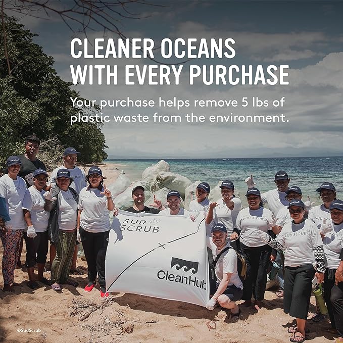 Sud Scrub® Extender Handle, Back Scrubber Attachment for Silicone Body Scrubber, Shower Scrubber for Body, Long Handled Scrub Brush for Shower, Back Brush for Shower (Speckled White)