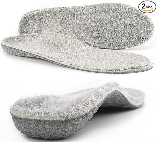 210lbs+ Winter Wool Warm Insole Plantar Fasciitis Pain Relief Men Arch Support Orthotic Insert Flat Feet Women, Heel Spur Relief Work Boot Shoes Insole Standing All Day Size 9, 280MM