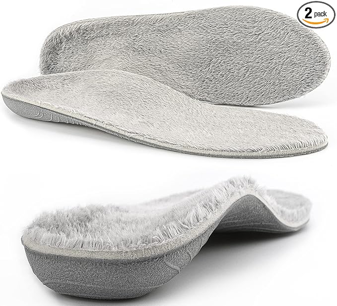 210lbs+ Winter Wool Warm Insole Plantar Fasciitis Pain Relief Men Arch Support Orthotic Insert Flat Feet Women, Heel Spur Relief Work Boot Shoes Insole Standing All Day Size 11, 295MM