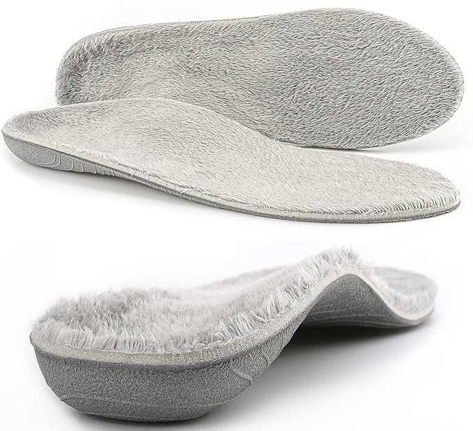 210lbs+ Winter Wool Warm Insole Plantar Fasciitis Pain Relief Men Arch Support Orthotic Insert Flat Feet Women, Heel Spur Relief Work Boot Shoes Insole Standing All Day Size 12, 305MM