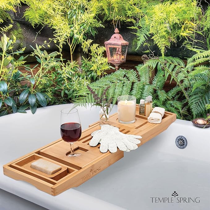 Temple Spring Exfoliating Glove, Rayon Bamboo Exfoliating Body Scrubber, Loofah Washcloth, Exfoliate Loofa Shower Scrubber, Body Exfoliator Scrub, Shower Loofah Bath Sponge - Off-White