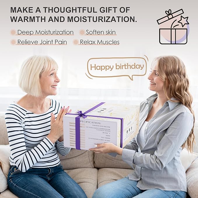 Paraffin Wax Machine for Hands and Feet, 5000ml Professional Wax Warmer with Temperature Control, Smart Heating, Stainless Steel Inner Pot, Moisturizing Hot Wax Bath with Unscented Refills