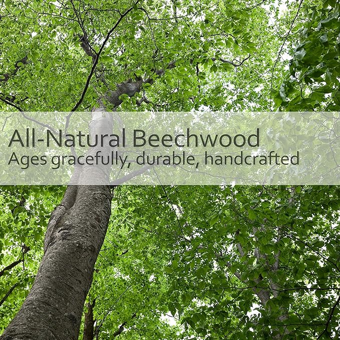 Redecker Ionic Massage Body Brush with Horsehair Bristles Threaded with Fine Bronze Wires, Oiled Beechwood Handle, 3-1/2-Inches