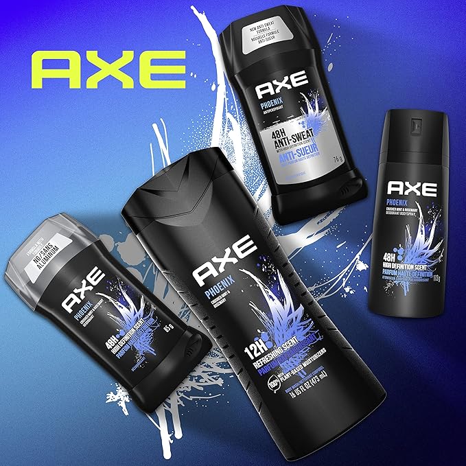 AXE Antiperspirant Deodorant For Men 48 Hour Sweat And Odor Protection For Long Lasting Freshness Phoenix Crushed Mint & Rosemary Men's Deodorant 0.5oz 36 Count