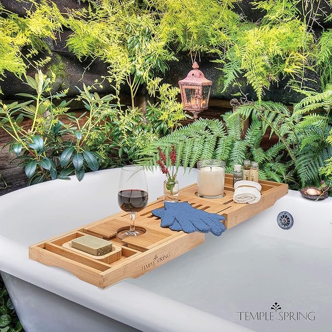 Temple Spring Exfoliating Glove, Rayon Bamboo Exfoliating Body Scrubber, Loofah Washcloth, Exfoliate Loofa Shower Scrubber, Body Exfoliator Scrub, Shower Loofah Bath Sponge –Cornflower Blue