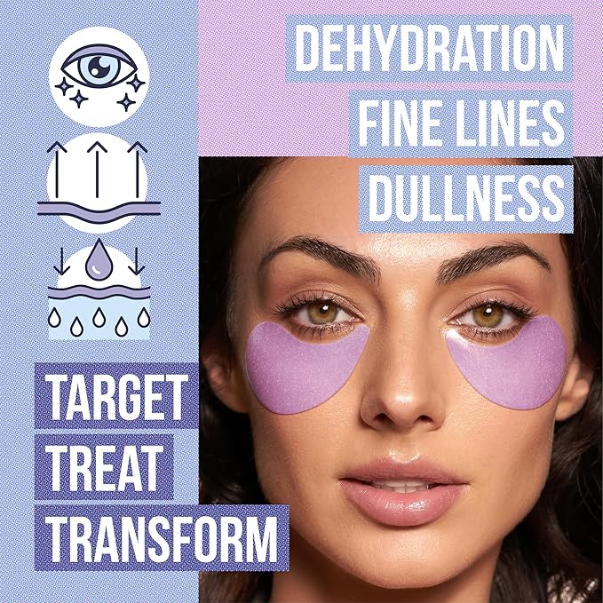DIAMOND GAZE Firming Hydrogel Eye Patches 28 Pairs, 5-Min Retinol & Niacinamide Eye Masks to Smooth and Brighten, Reduce Fine Lines & Dark Circles, Relaxing Gifts for Her Holiday Set