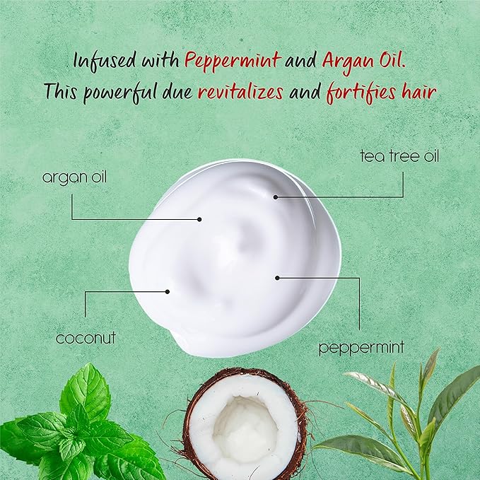 Peppermint Oil Shampoo and Conditioner Set for Hair Growth and Thickening - For Thinning Hair and Hair Loss Treatments for Women & Men, Sulfate Free, 20.2 FL Oz Each