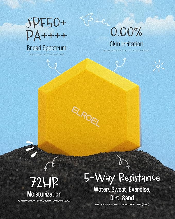 Pang Pang Big Sun Cushion Plus - Broad Spectrum SPF50+ PA++++ Korean Sunscreen Cushion for Face & Body - Hypoallergenic & Lightweight Sun Cream, No White Cast (0.88 oz)